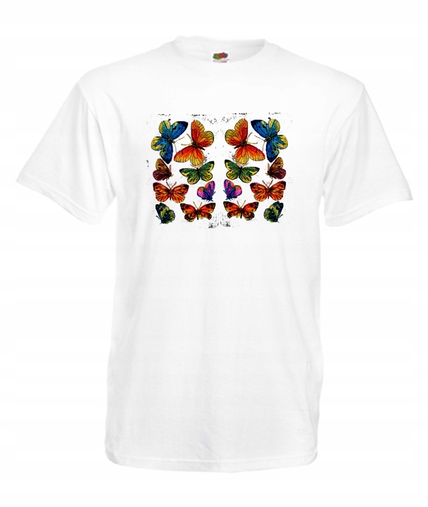 

XXXL Koszulka Męska Motyle Kolorowe Butterflies