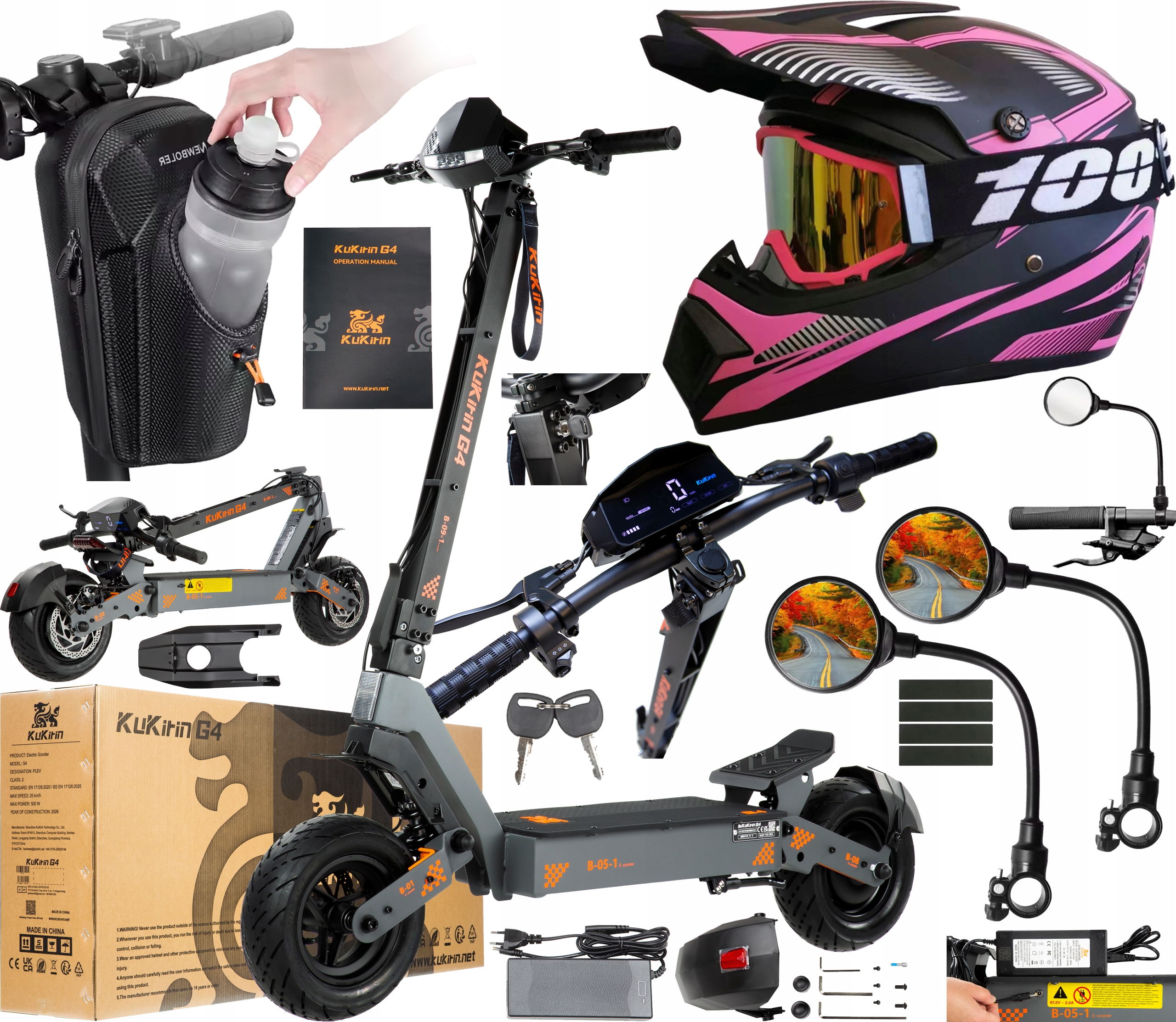2026 Kukirin G4 Pojazdy elektryczne 2000W 70KM/H 60V 20AH 75KM 11" +Prezent