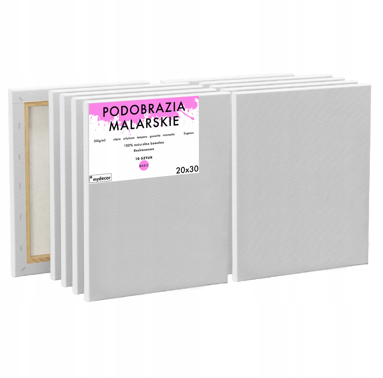 Malířské Plátno Mydecor 20x30 cm sada 10 Ks