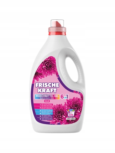 2x Frische Kraft 6v1 Gel na praní barevných tkanin 4,05 l 135 praní