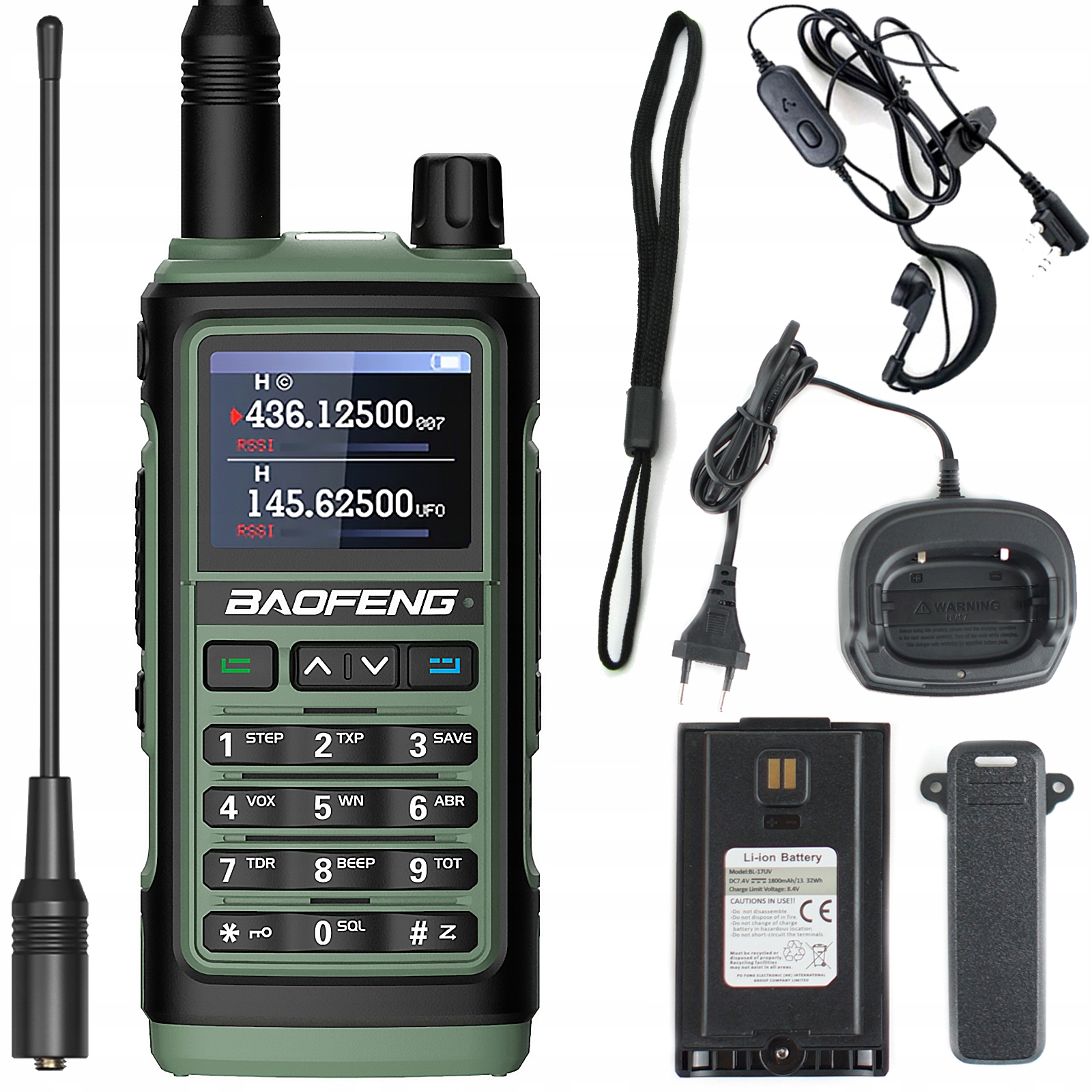 Vysílačka radiotelefon Baofeng UV-17E Vysílačka Pmr Vhf Uhf Usb-c