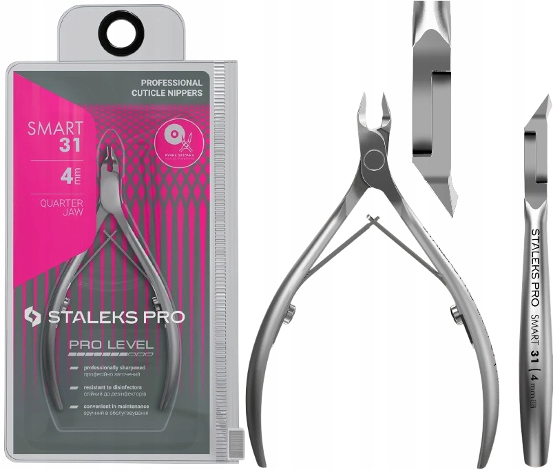 Staleks Profesionální kleště na kůži Smart 31 4 mm Široké pohodlné rukojeti