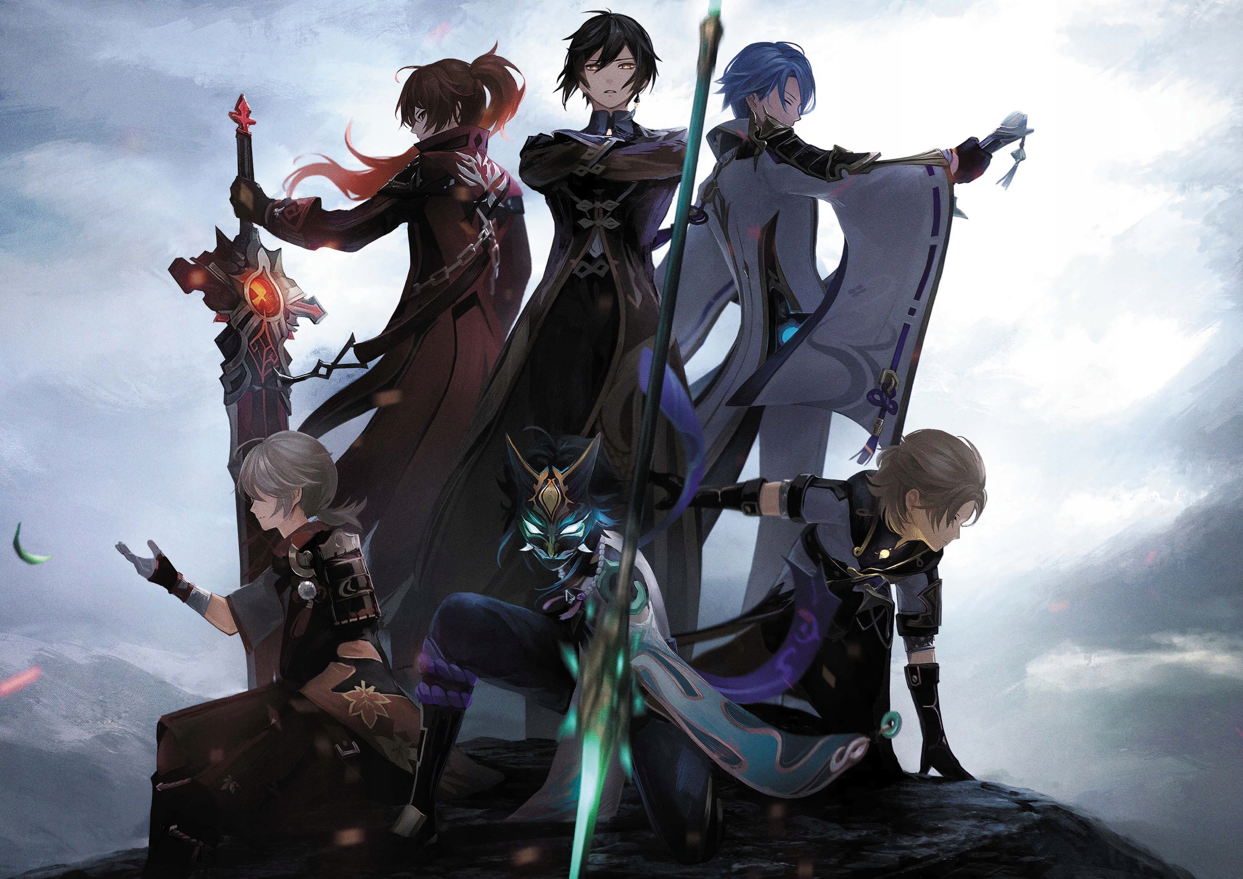 

Plakat A3 Genshin Impact Xiao Kazuha Diluc Zhongli