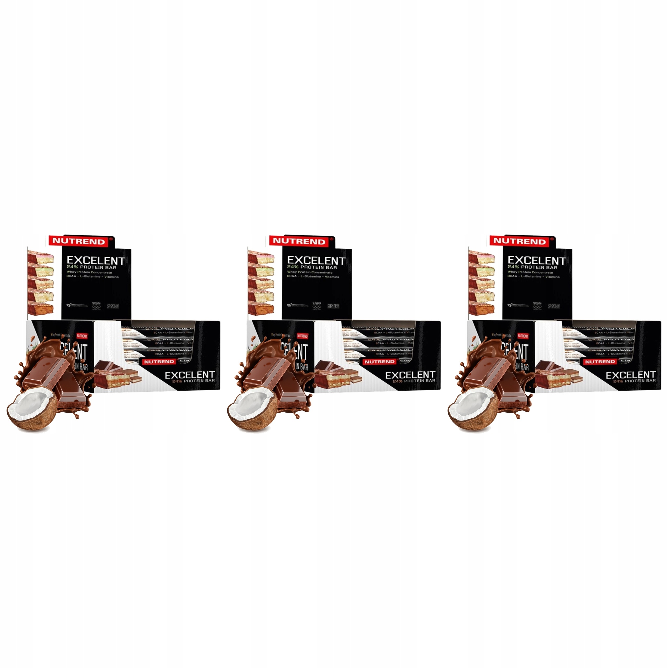 3x Proteinová Tyčinka 21 g Bílkoviny Regenerace Svalová hmota 18 x 85 g Nutrend