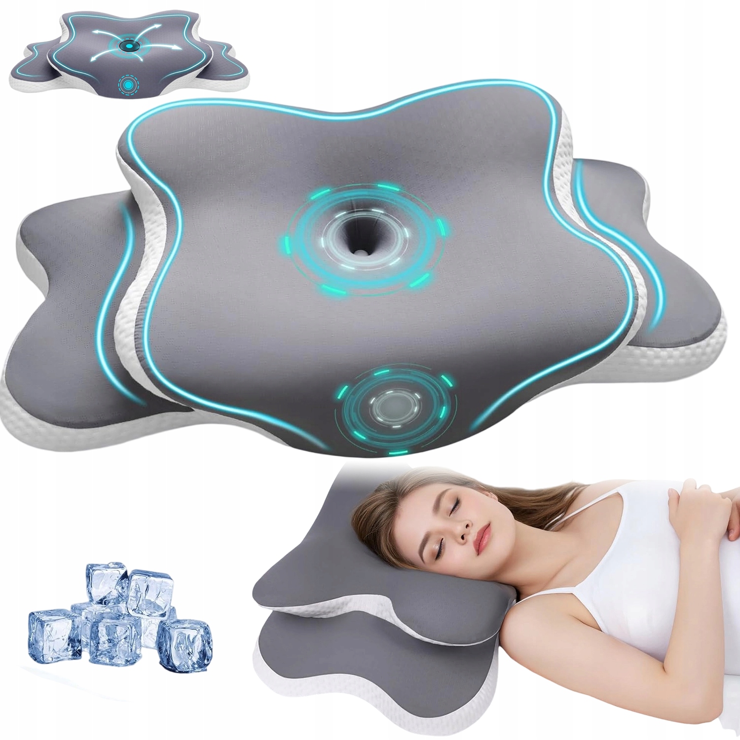 65CM Poduszka Ortopedyczna Do Spania Motyl Pianka Memory Miękkie I