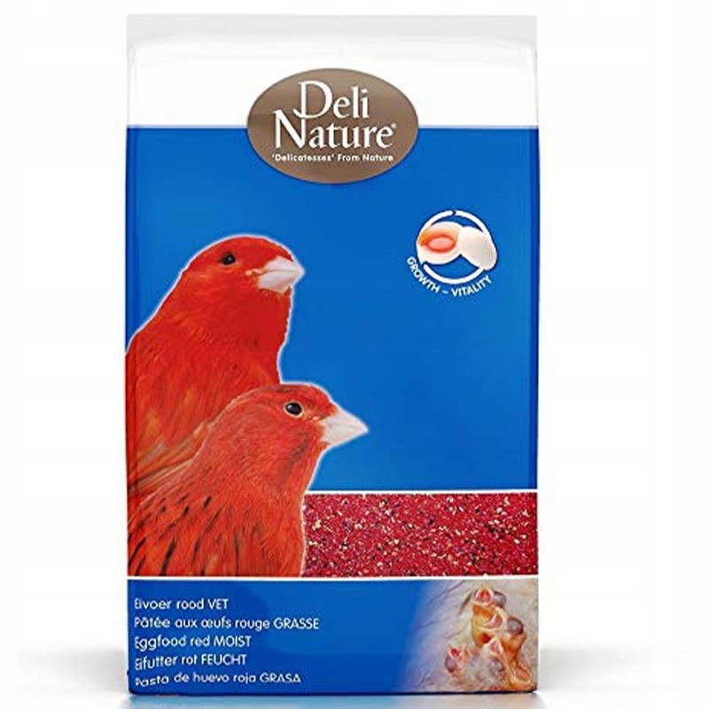 Levně Deli Nature Eggfood Red Moist – vlhké vaječné krmivo pro kanárky červené barvy