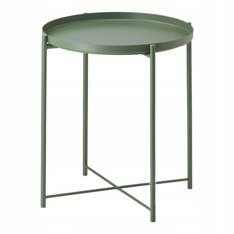 

Stolik okrągły metalowy w stylu Loft khaki