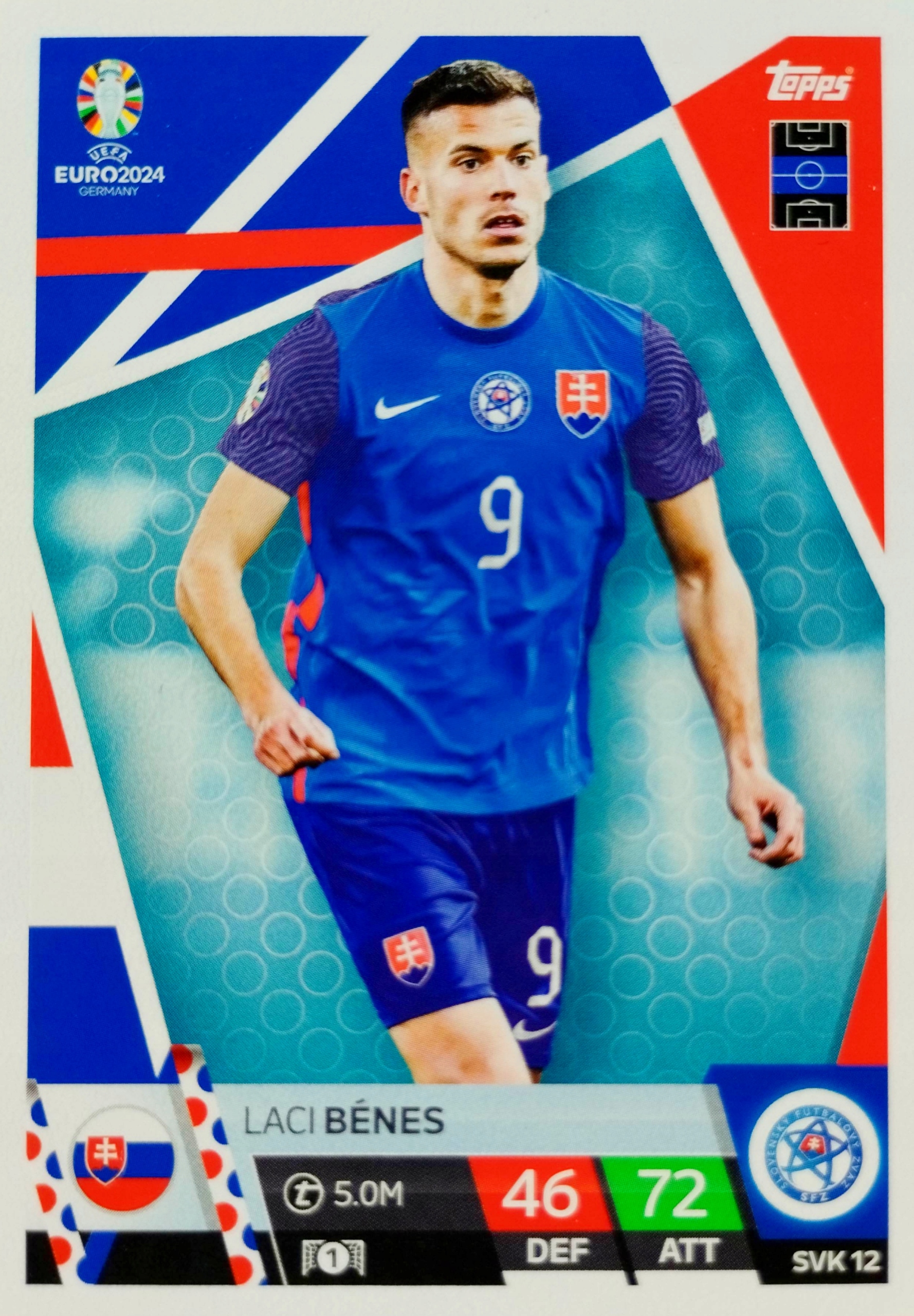 Euro 2024 Topps Match Attax Svk 12 Laci Benes Słowacja