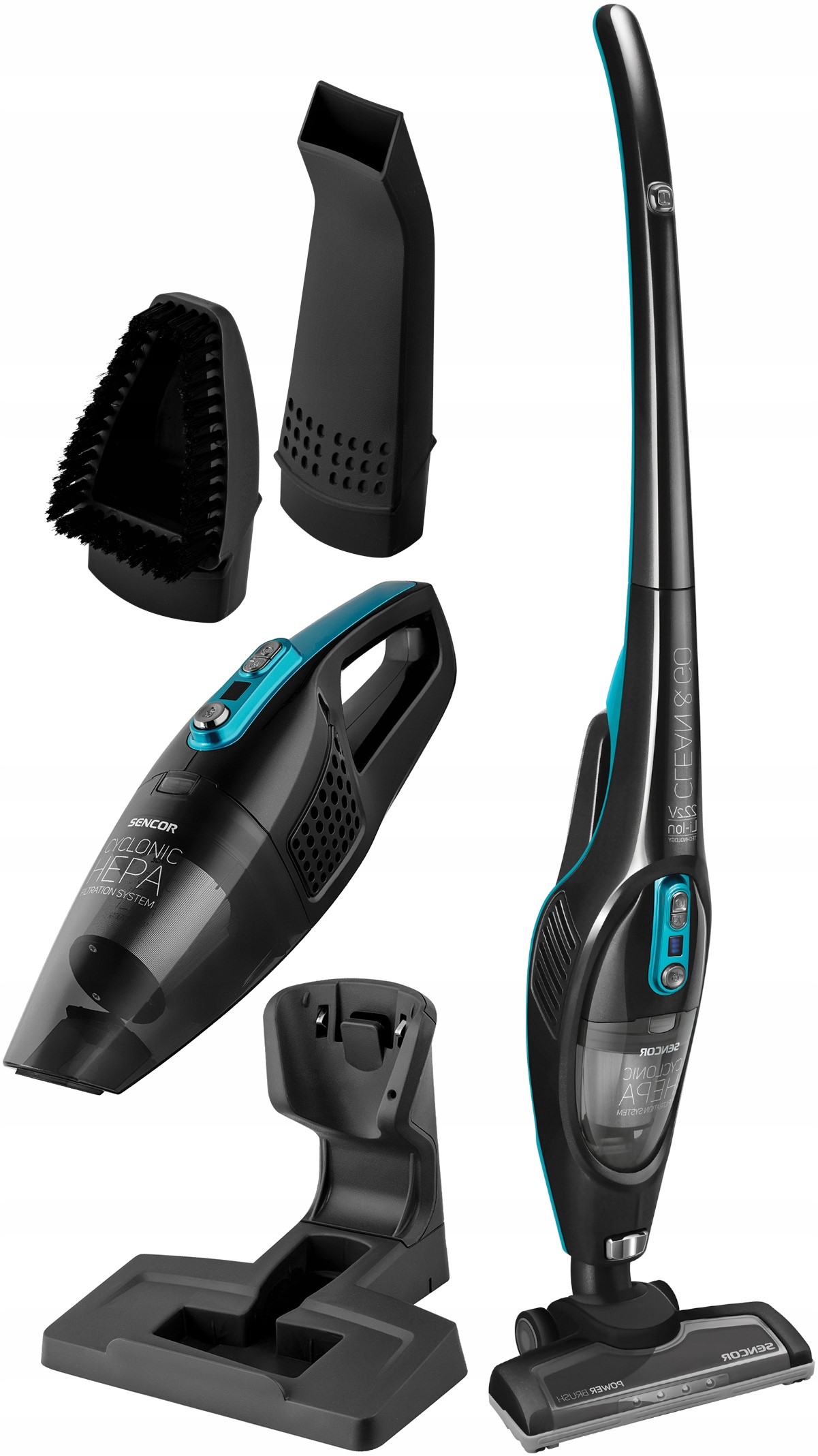 Odkurzacz bezprzewodowy pionowy Sencor 2w1 HEPA