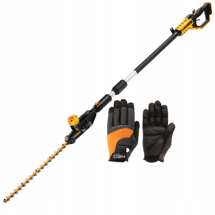 Nożyce Do Żywopłotu Na Wysięgniku Dewalt W Zestawie Z Rękawicami Neo Tools