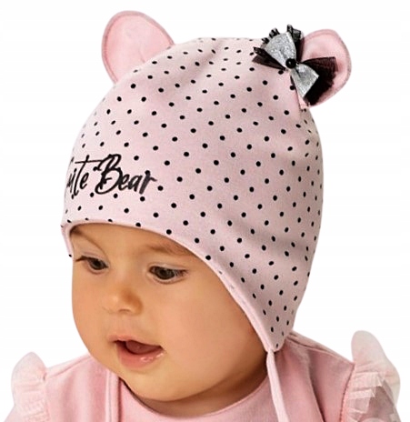 

Czapka dziewczęca Wiosenna Wiązana 48-50 cm 1-2Lat