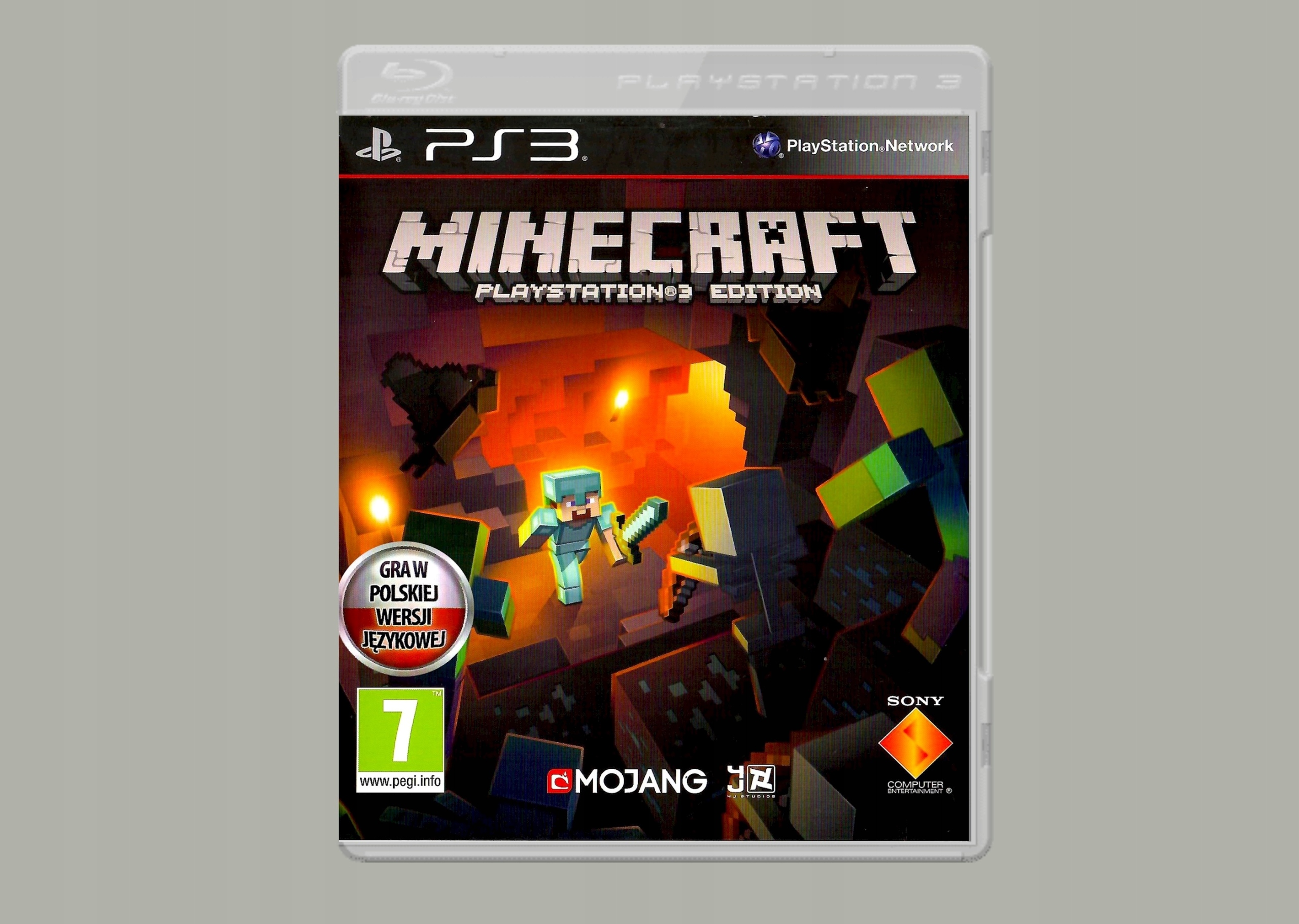 gra dla dzieci na PS3 MINECRAFT PLAYSTATION EDITION uwolnij ich KREATYWNOŚĆ Wersja językowa Angielska Angielska - dialog Angielska - napisy