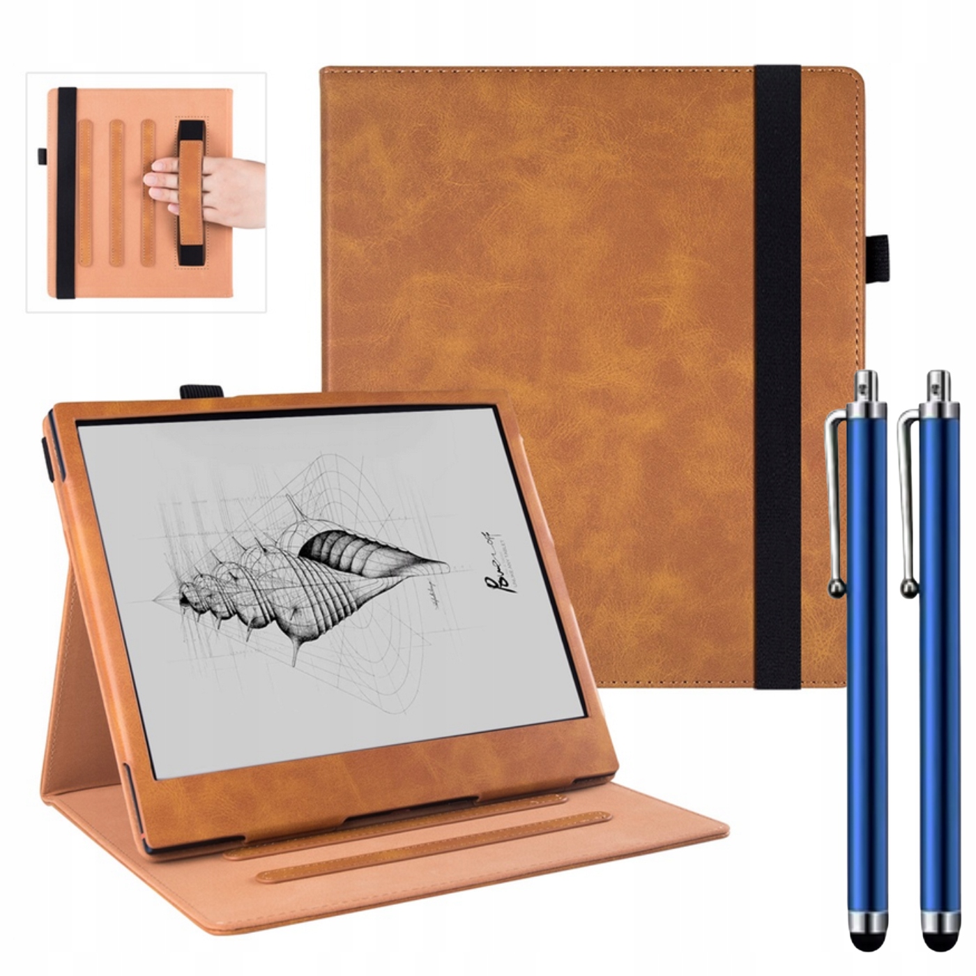 Etui skórzane case futerał do Onyx Boox Note Air 3/ 3C 4C 10,3" 2xrysik