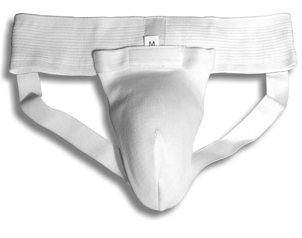 Suspensor Ochraniacz Krocza Biały Karate L