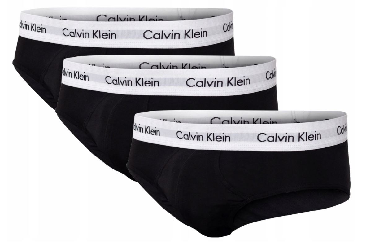 Slipy slipy Calvin Klein 3-pack černé, velikost S, bavlněné