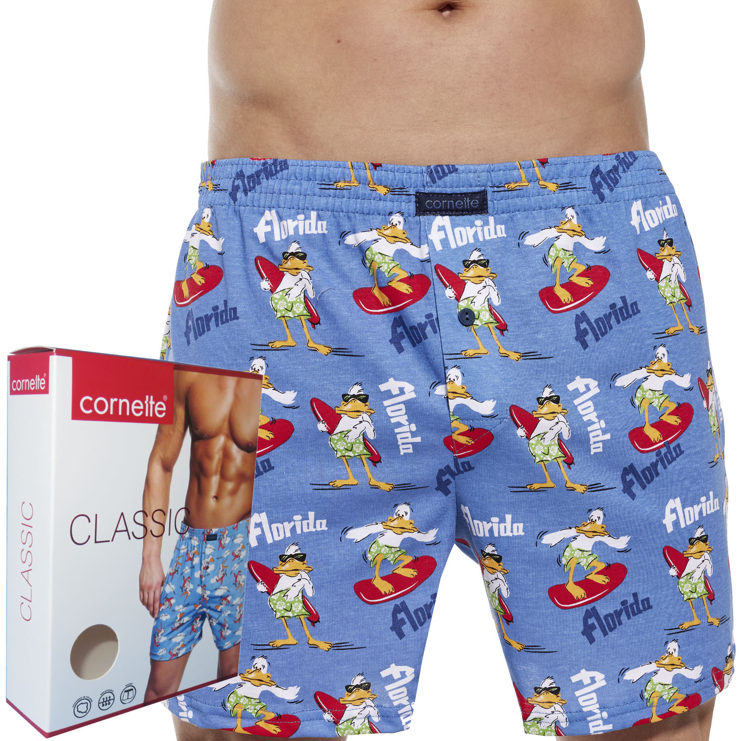 CORNETTE bokserki CLASSIC luźne 001/153 kaczor Florida XL