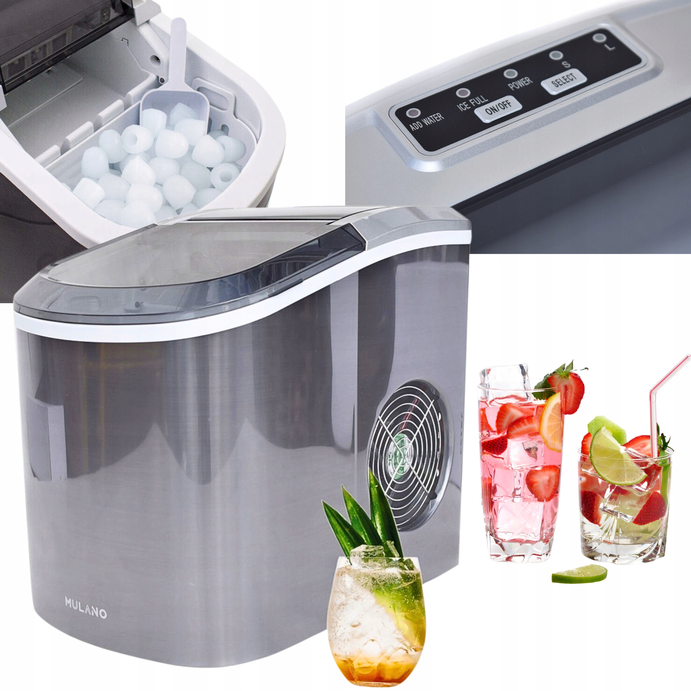 Kostkovač Na Výrobu Kostek Ledu Barový Domácí Stroj Grafitový Pro Domácnost