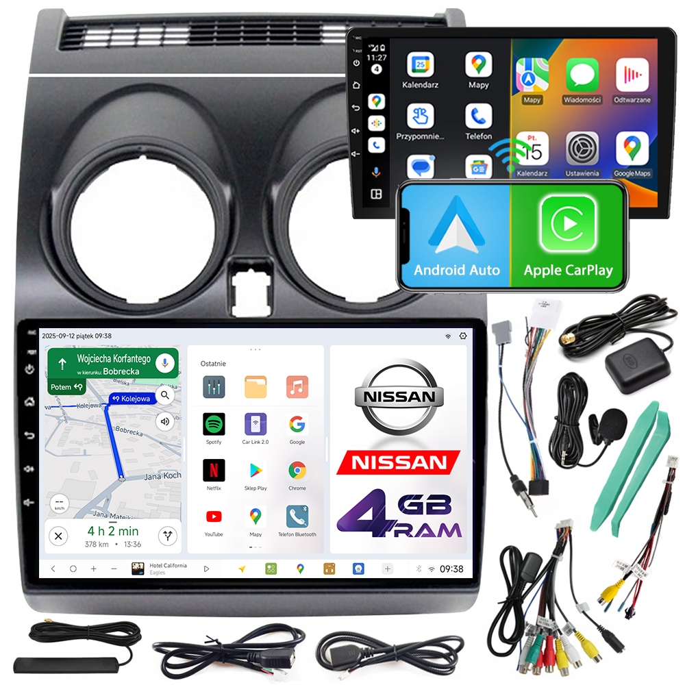 Autorádio Ncs D9 Nissan Qashqai J10 2006-2013 Android 4GB Lte