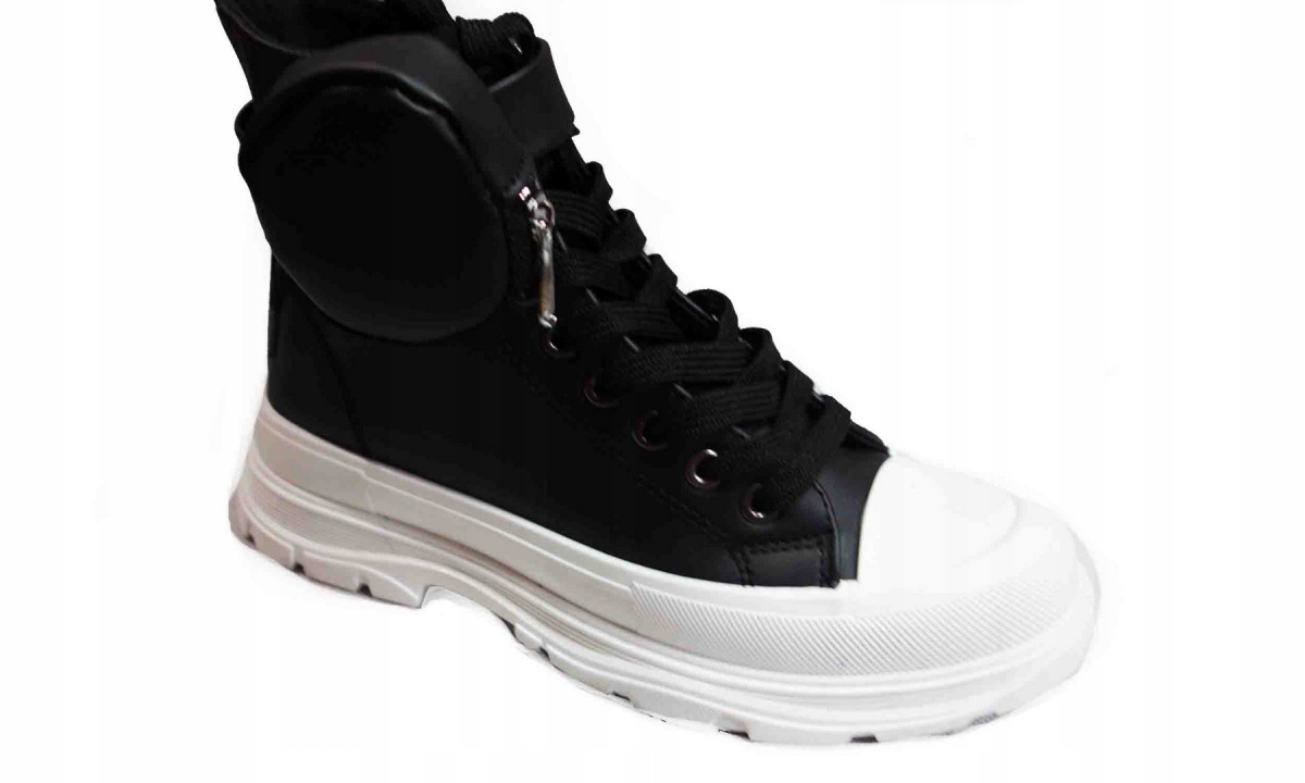 Trampki Młodzieżowe czarne traper