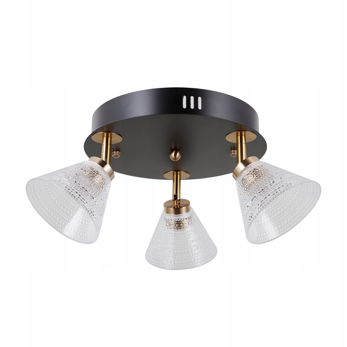 Stropná lampa Orella Italux Led 12W čierna matná, sklenené tienidlá