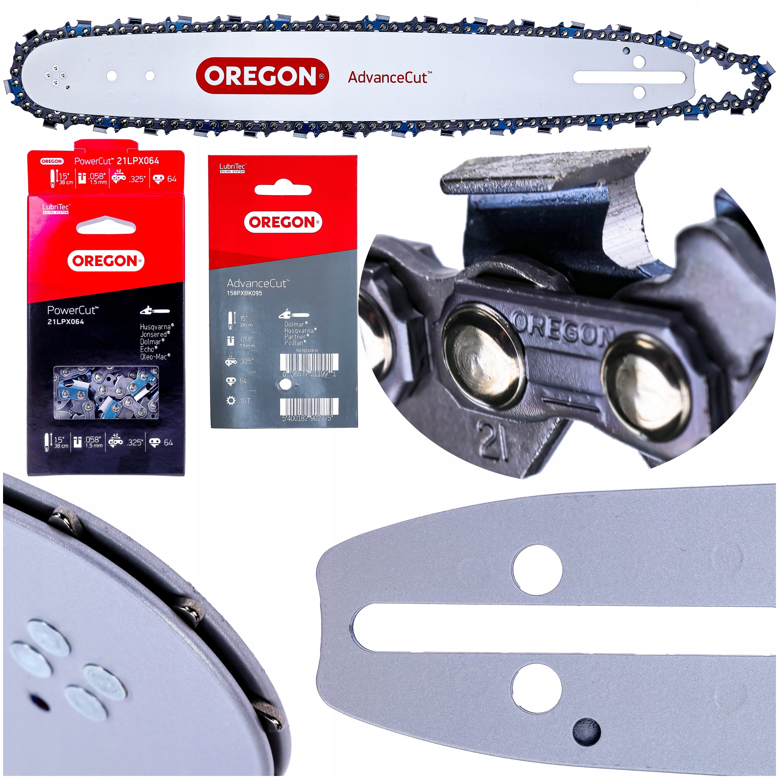 Vodítko Oregon K095 15,325 1,5 MM 64 Článků Pro Husqvarna Řetěz Oregon