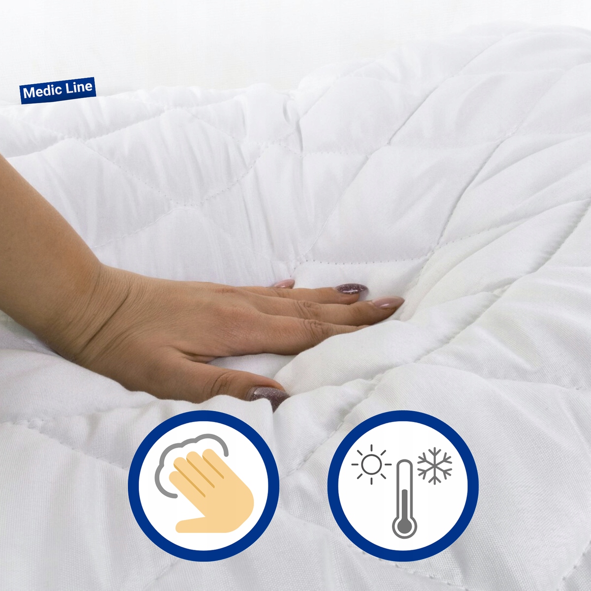 Poduszka 70x80 antyalergiczna medyczna biała Medic Line Marka inna