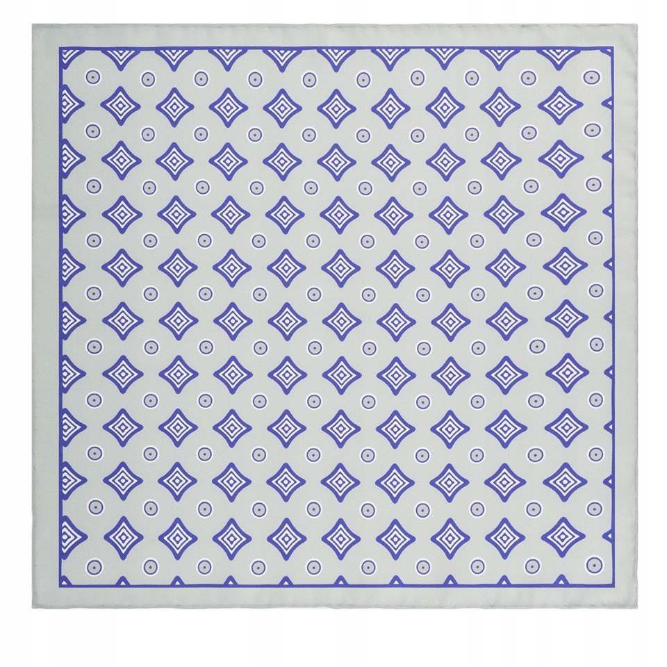 Šedý pánský kapesníček s geometrickým vzorem Pako Lorente One Size