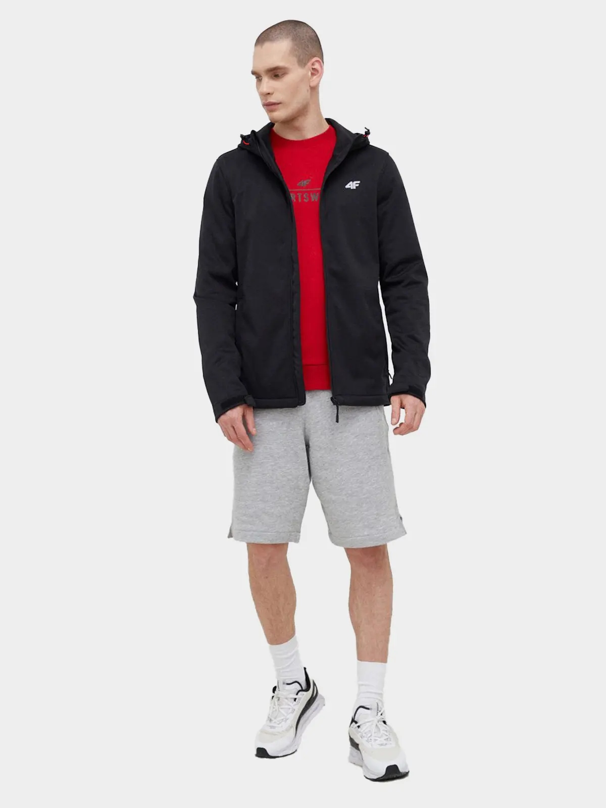 KURTKA WIOSENNA MĘSKA 4F SOFTSHELL PRZEJŚCIOWY Z KAPTUREM LIMITOWANA Rozmiar L