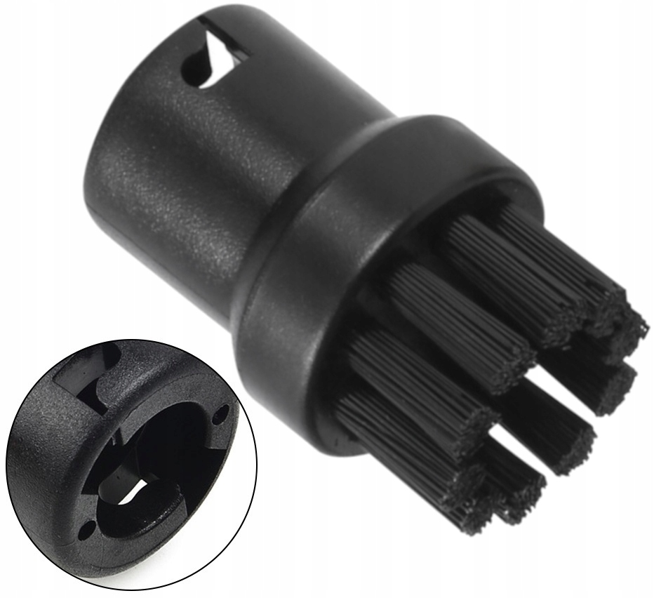 SZCZOTKA OKRĄGŁA do PAROWNICY KARCHER SC1 SC2 SC3 SC4 SC5 WŁOSIE SYNTETYCZN Kod producenta szczotka do Karcher SC 1-5 CZARNA