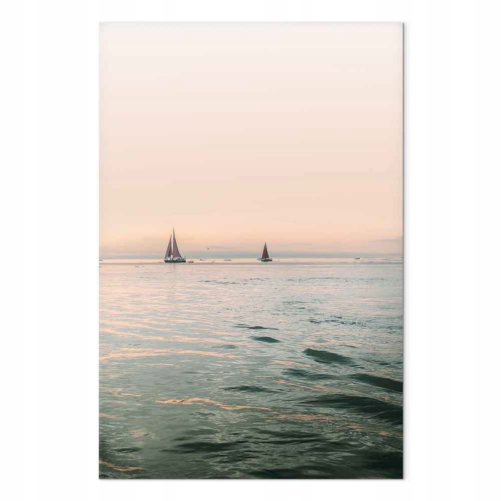 Obraz na plátně Voda Jezero Moře Loďka Plachetnice Plavba 60x90 cm
