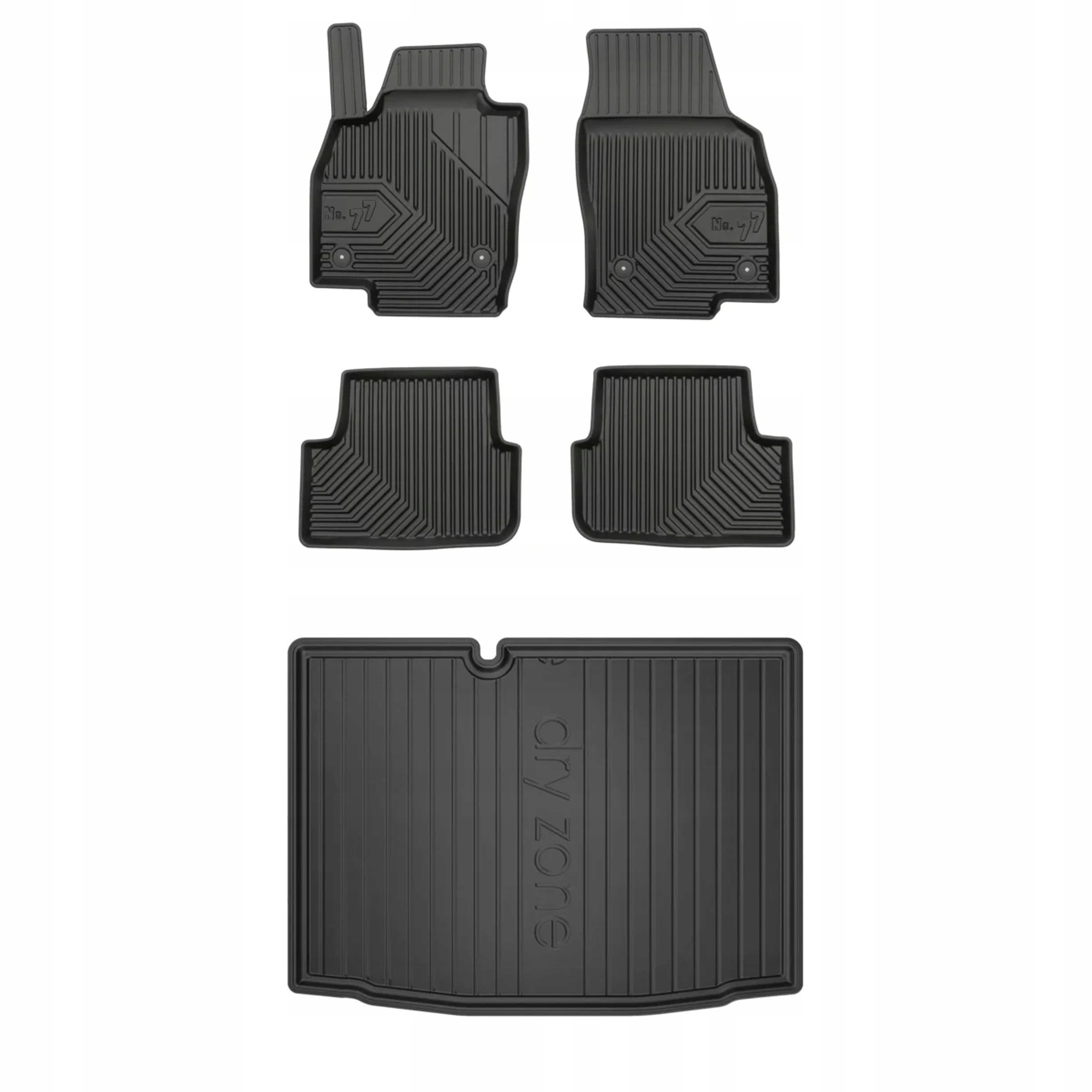 Gumová sada koberčekov a rohoží Škoda Fabia III 2014-2022 Hatchback, bez regu