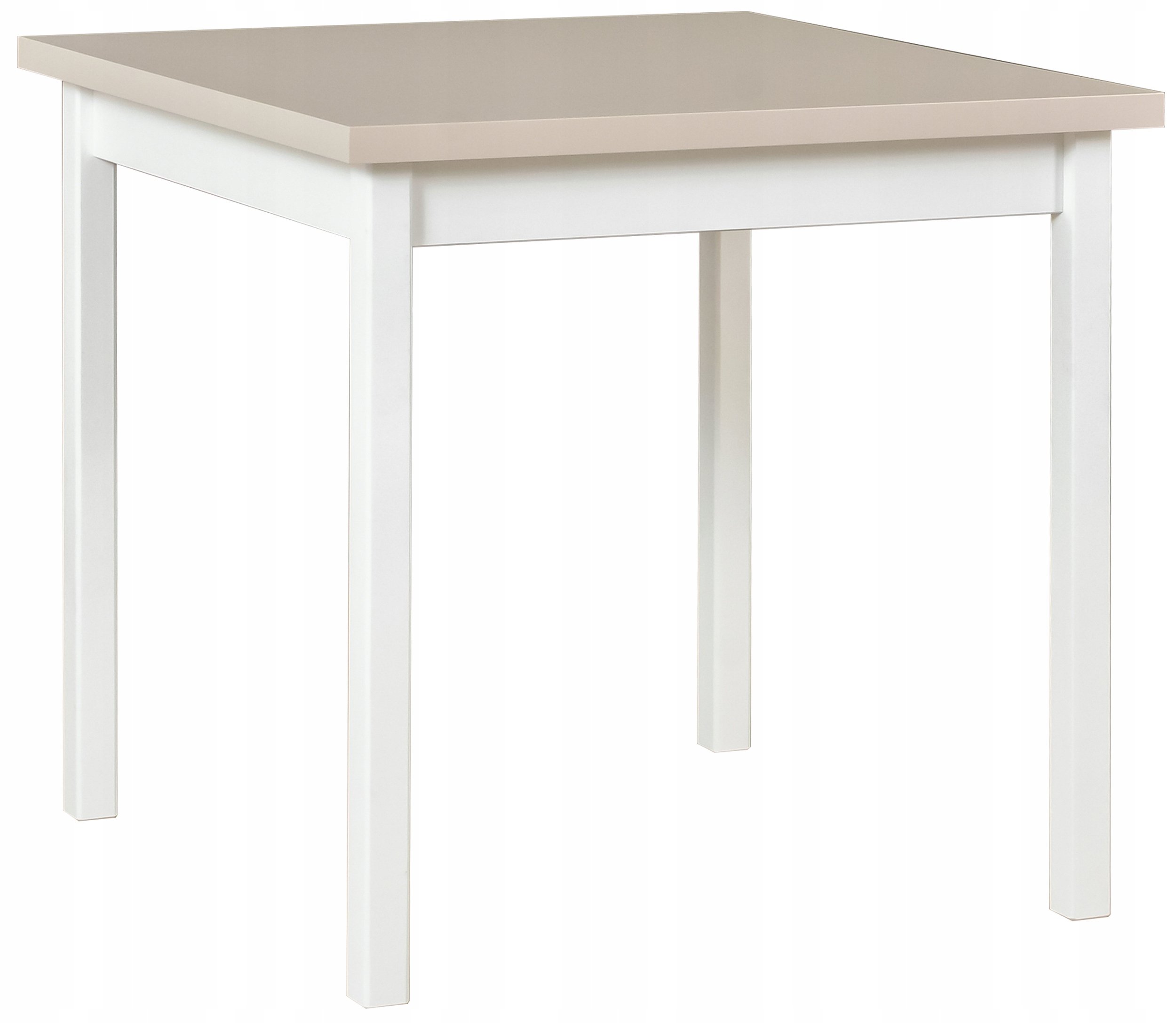 Dřevěný jídelní stůl Vismito 80 x 80 cm bílá/kašmír