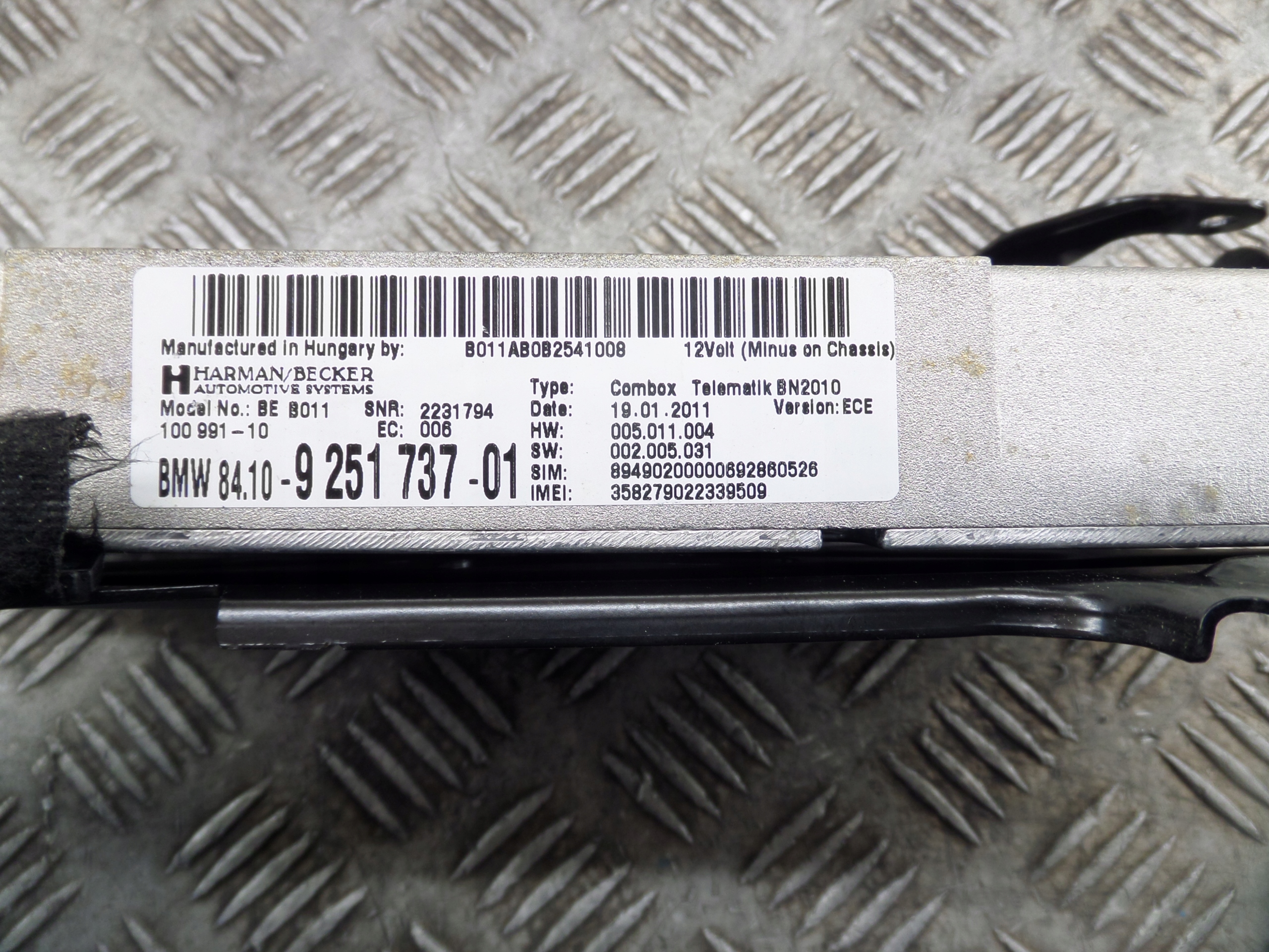 BMW 6 F12 F13 module control unit COMPBOX OE 9251737 -01