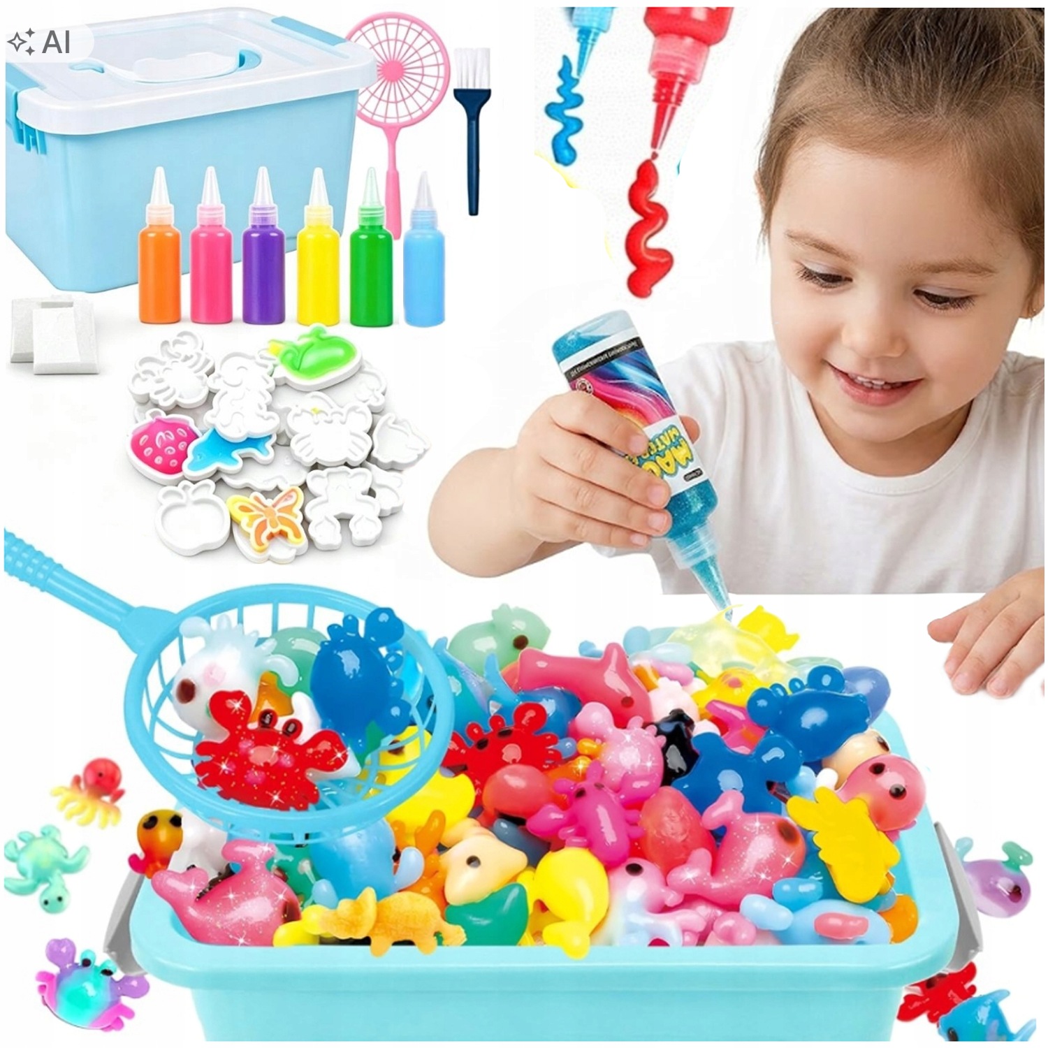 Wodne żele Magic Water Jelly – zestaw kreatywny – Stwórz żelowe figurki 3D w kilka chwil