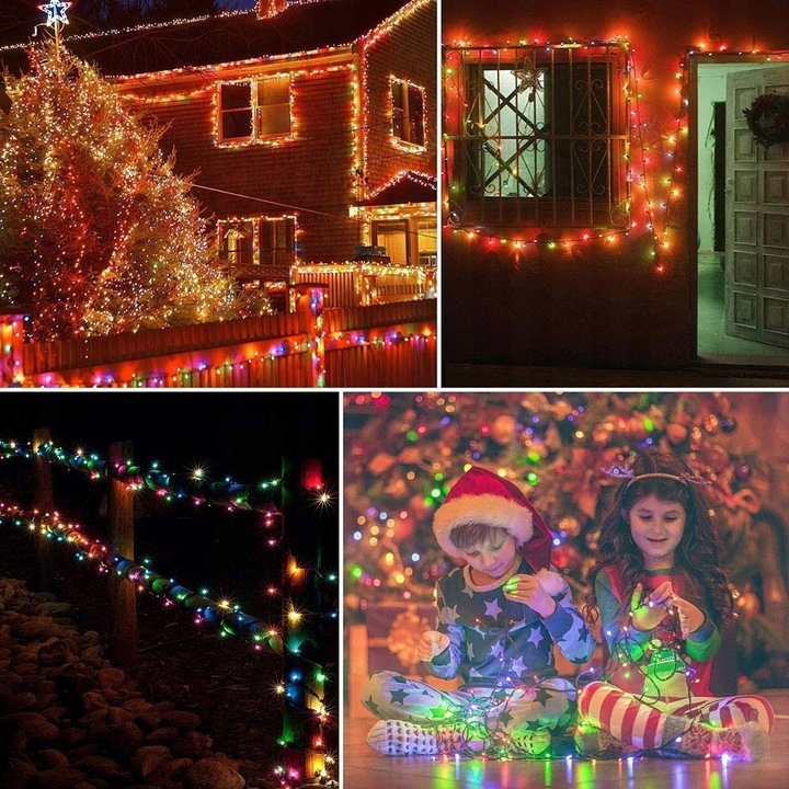 ZEWNĘTRZNE LAMPKI CHOINKOWE 500 LED KOLOROWE Marka inna