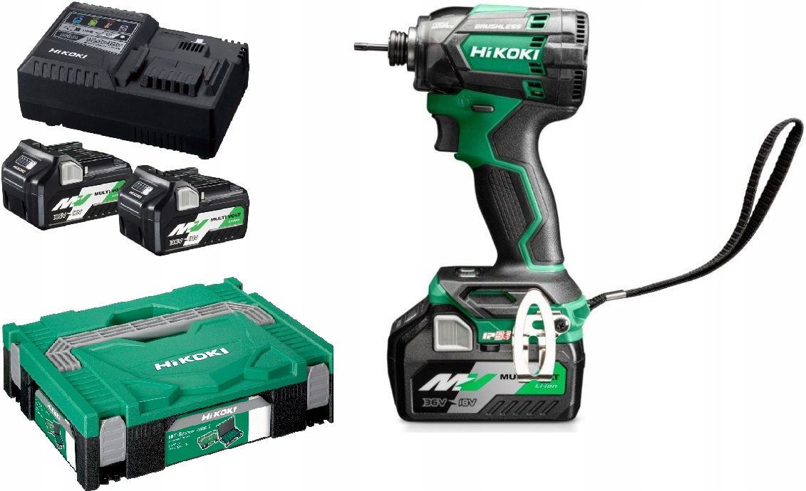 Hikoki Rázový Šroubovák 18V 2xBSL36A18 Multivolt 210Nm WH18DC W