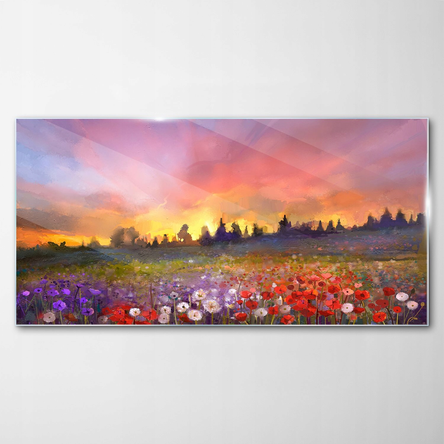 Sklenený obraz Dekor Kvety Rastliny Príroda 100x50