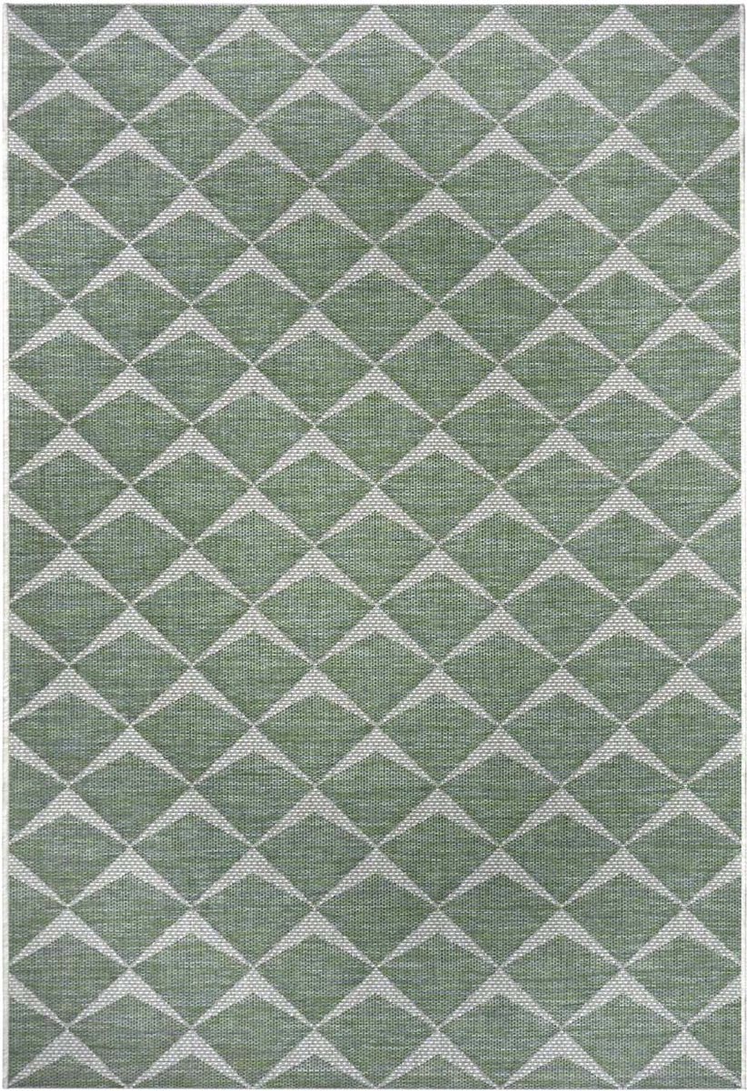 Zelený sisalový koberec s plochým povrchom na vonkajšiu a vnútornú terasu 160x230