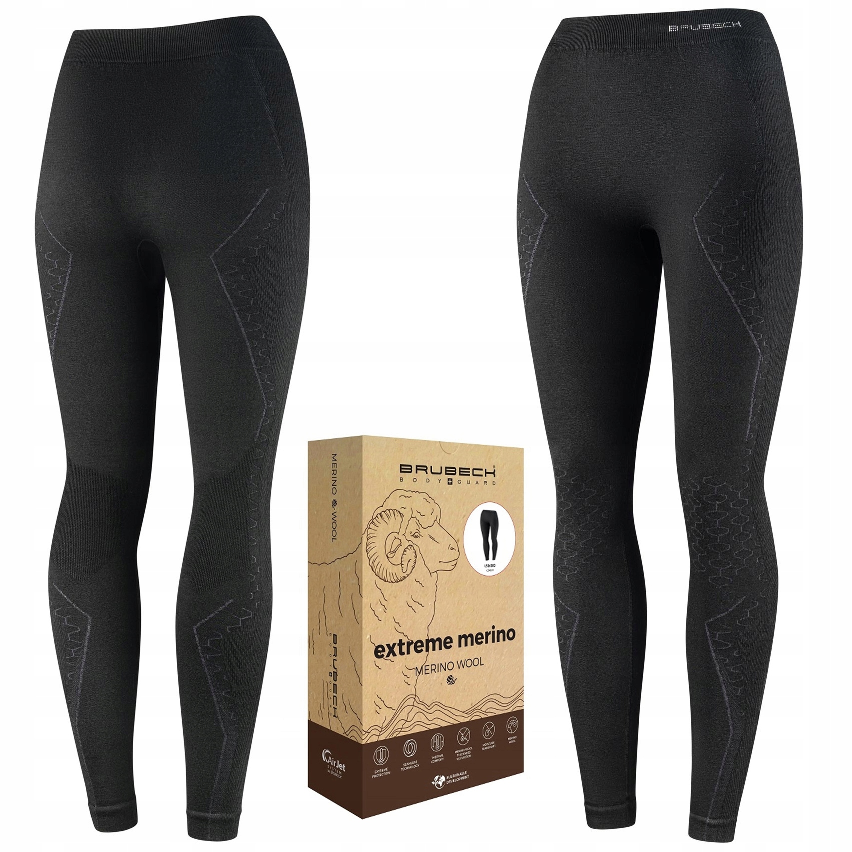 Termoaktivní Kalhoty Brubeck Extreme Merino Dámské vlněné legíny S