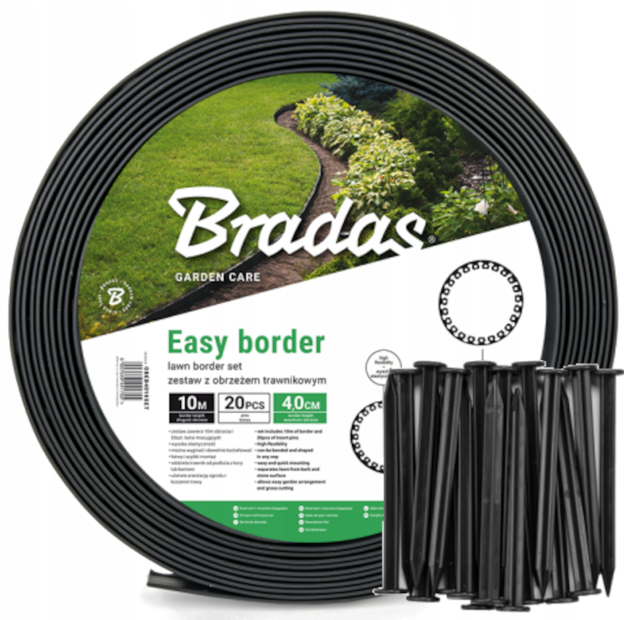 

Obrzeże trawnikowe Czarne 5cm 10m OBEB5010SET