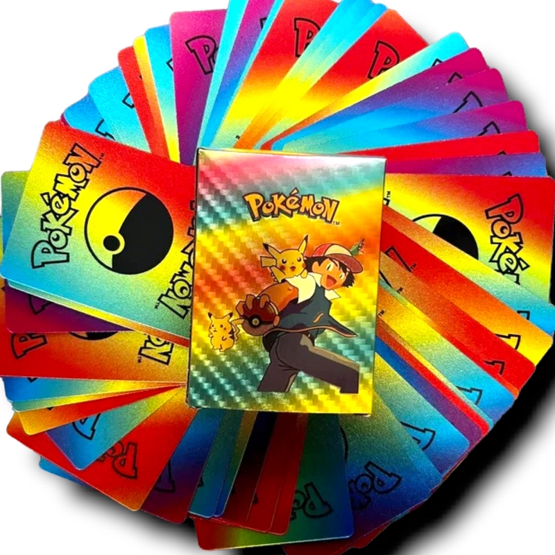 

Pokemon Karty Kolekcjonerskie 55szt Tęczowe