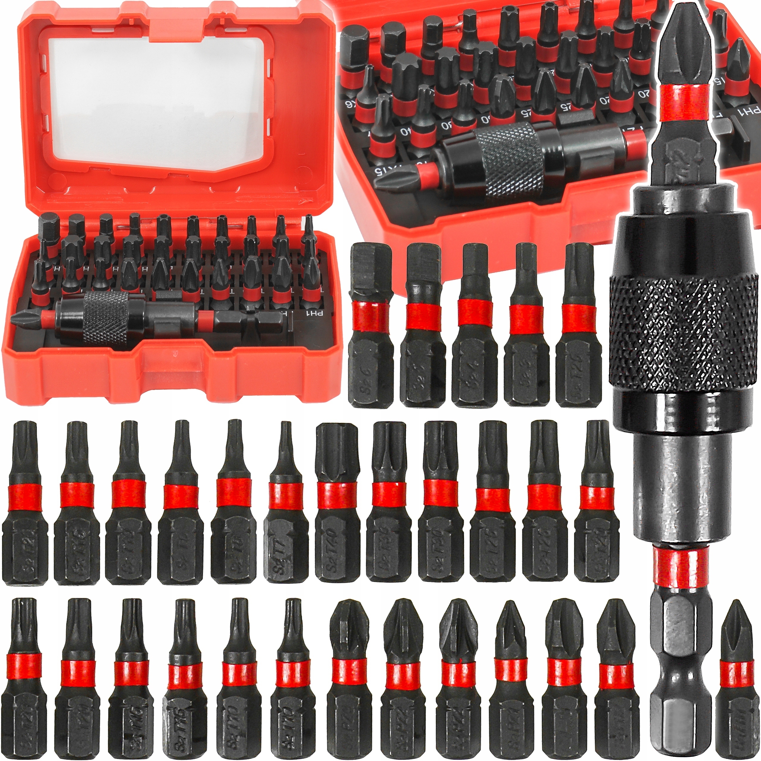 Bity Udarowe Końcówki Zestaw Bitów Udarowych Do Wkrętarki Hex Torx 32 El