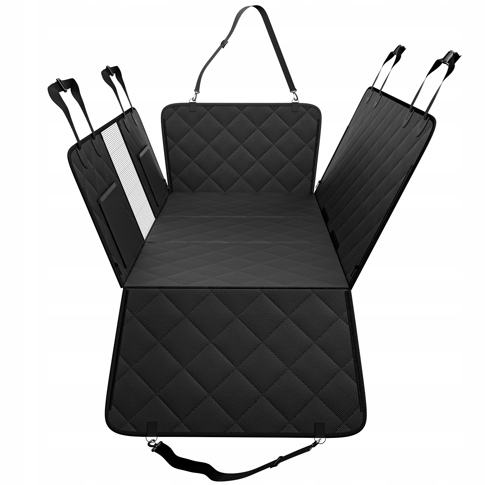 Levně SucceBuy Potah na autosedačku 134,5x63 cm na zadní sedadlo, černý