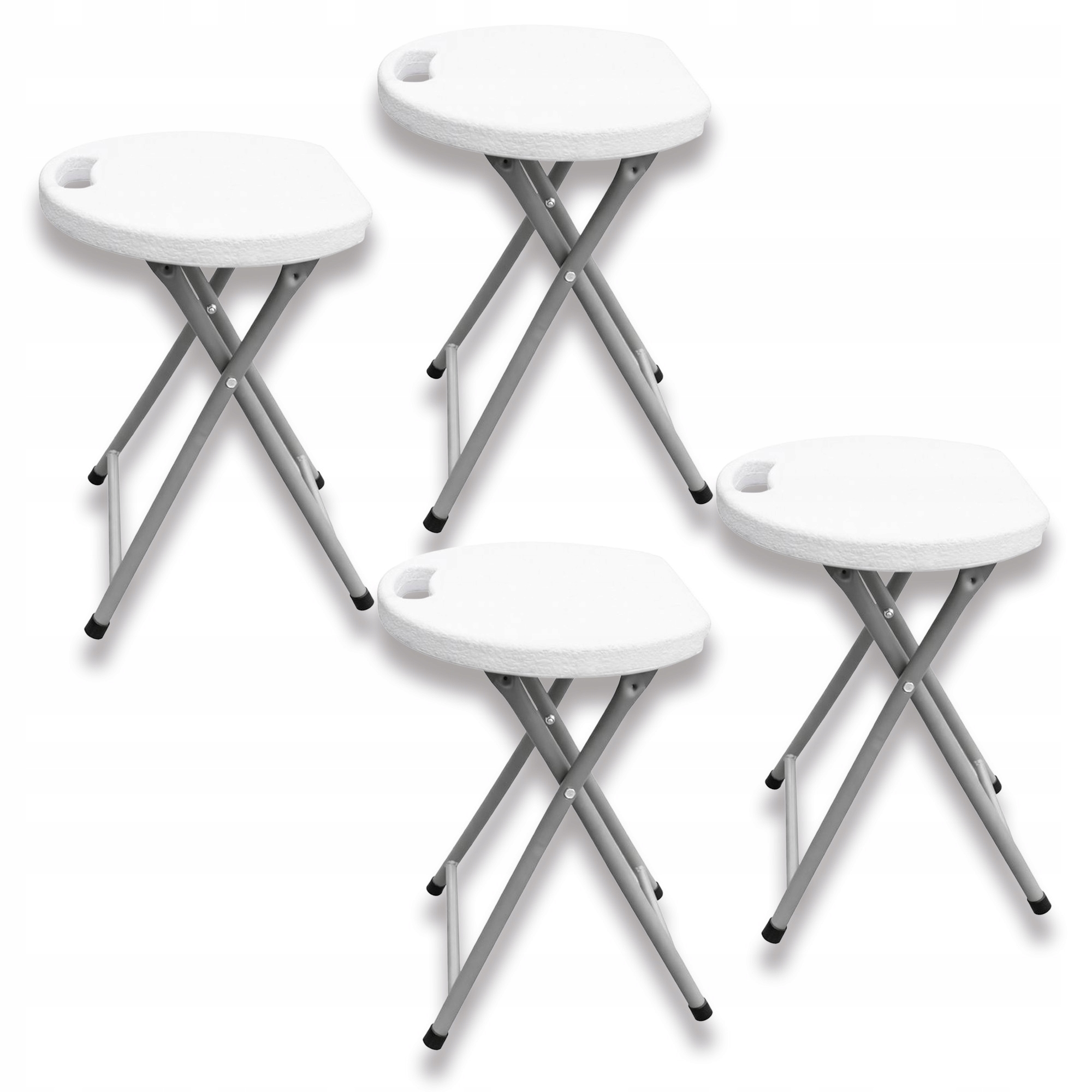 4x Krzesło Taboret Cateringowy 32x44 Składany Stołek Kuchnia Taras Balkon