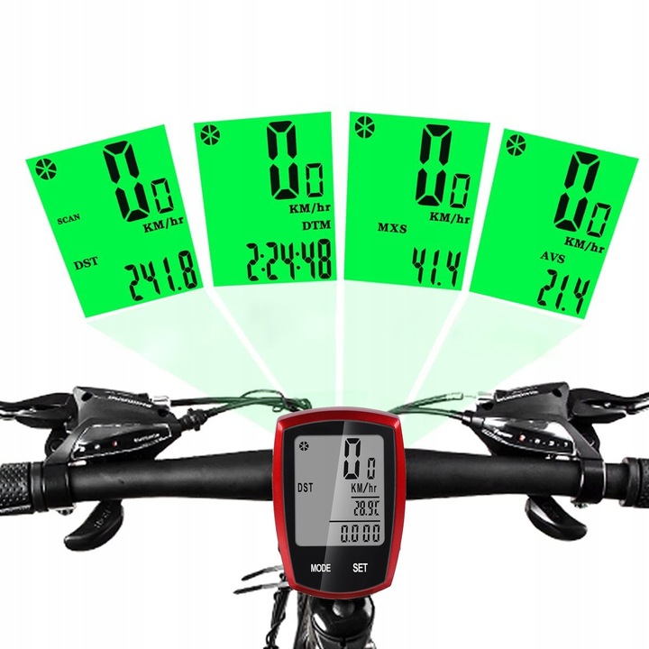 Licznik rowerowy WODOODPORNY termometr tryb noc PRĘDKOŚCIOMIERZ LCD PRO Kod producenta PRĘDKOŚCIOMIERZ DYSTANSOMIERZ NA ROWER