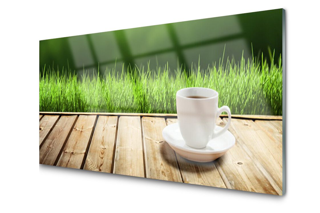 

Panel szklany Płytka Trawa Kawa 140x70 + Klej