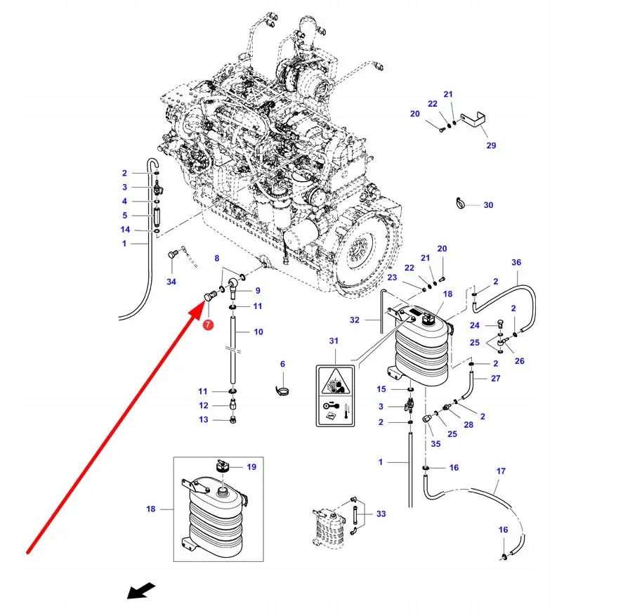 LA300128295 Śruba przelewowa M22 x 1.5 x 43 Producent części AGCO