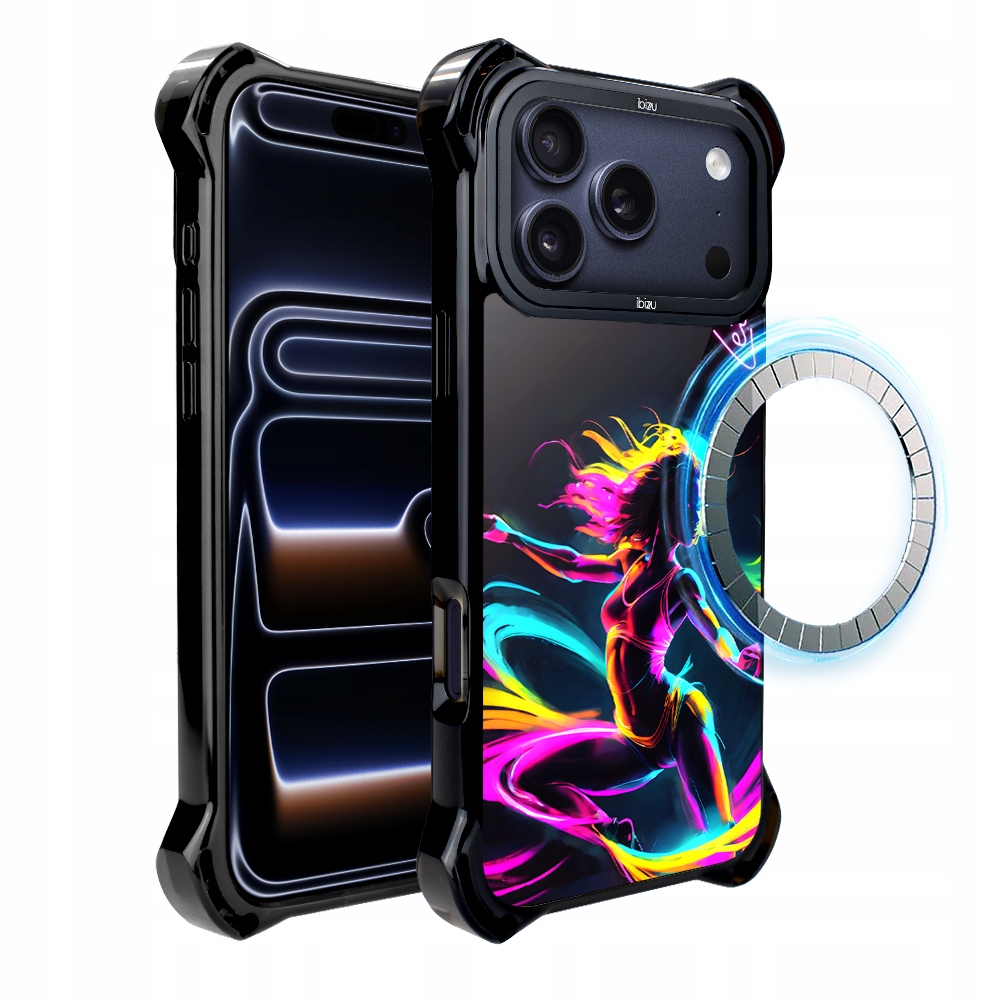 Pouzdro pro iPhone 17 Pro Max Ibizu DropGuard Ultra s MagSafe, taneční rytmus