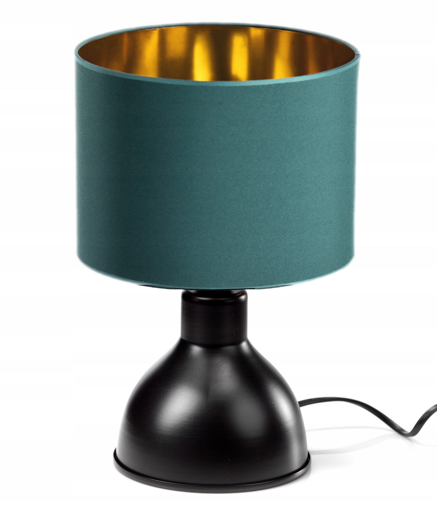 Pevná kovová Noční Lampa Stolní stínítko Zlatá Led E27