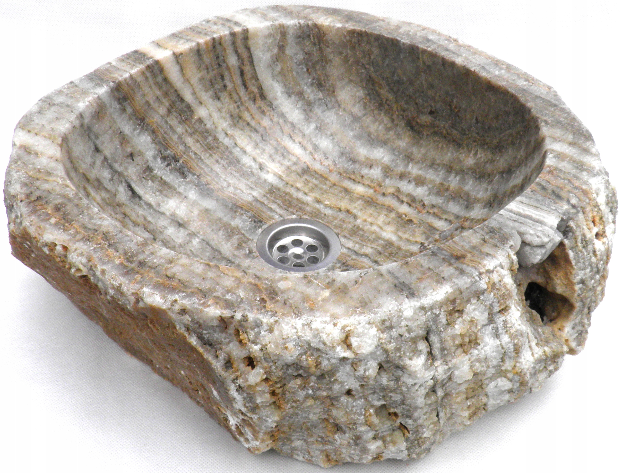 Umywalka kamienna nablatowa z onyxu 37x37cm ONYX3